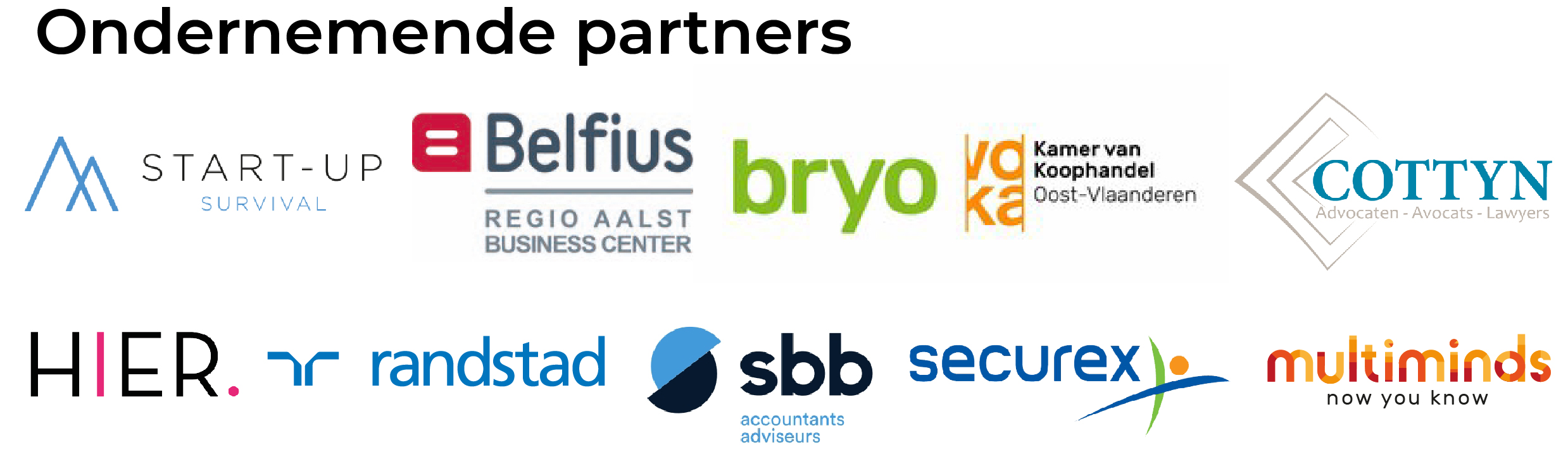 Banner met logo's ondernemende partners