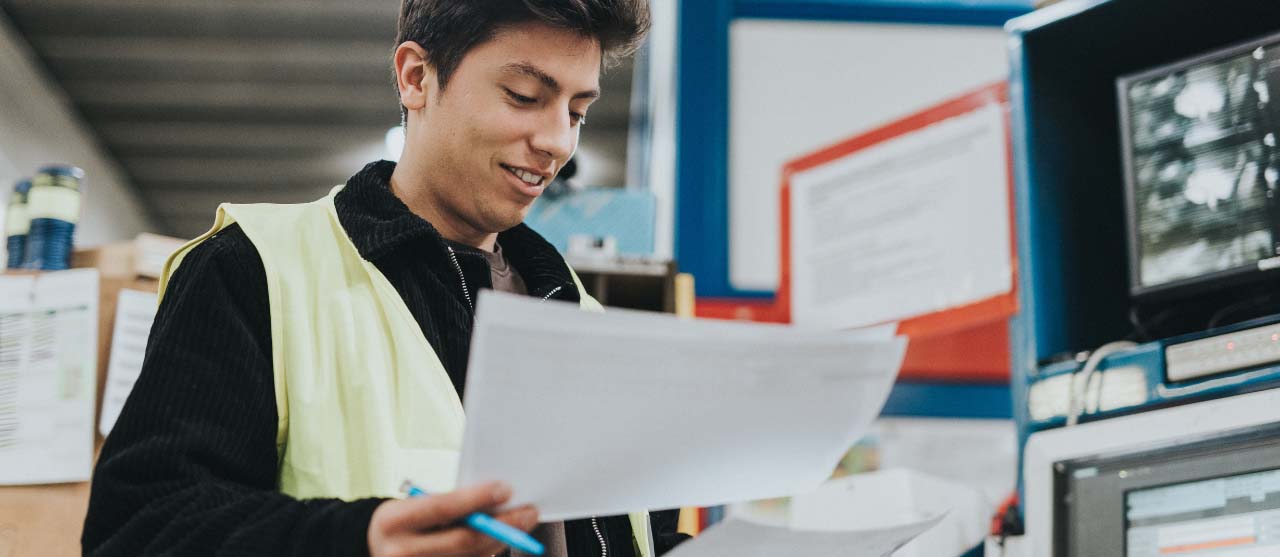 Student supply chain management op zijn stage.